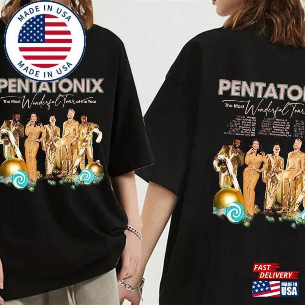 Pentatonix The Most Wonderful Tour Of Year Shirt Band Fan 2 Sided Tshirt